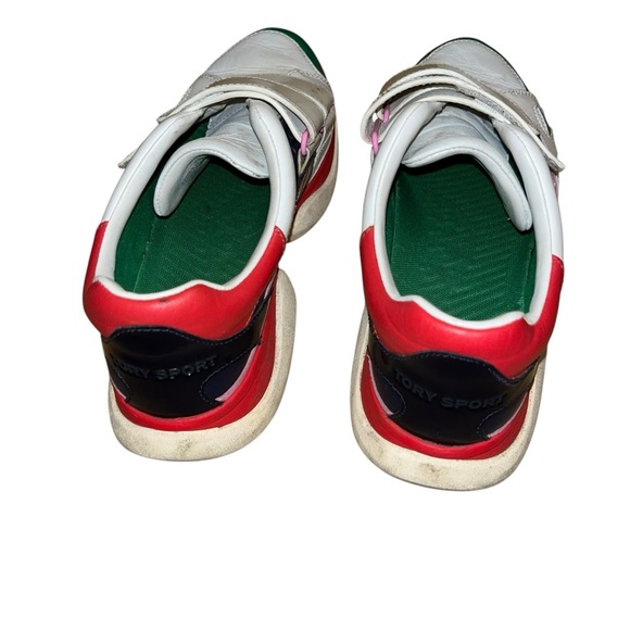Tory Burch sport leather multicolor leather Velcro sneaker shoes women’s 8 - Picture 7 of 8